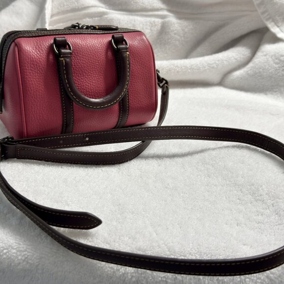 COACH Ruby 18 Satchel in colorblock Pewter/Rouge Multi. Authentic CA116 - Picture 9 of 9